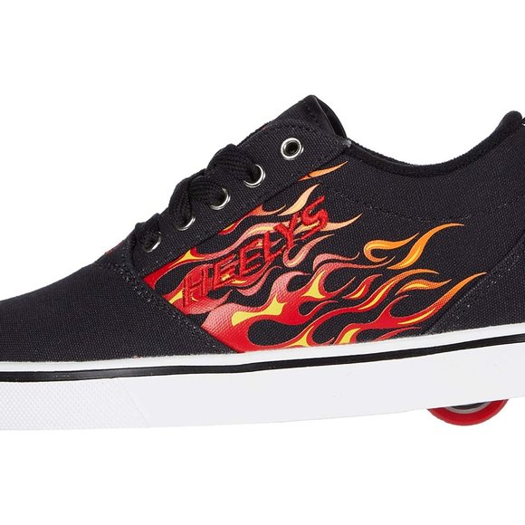 Heelys Pro 20 Prints Black/Red Flames Men's 8 M - Picture 2 of 7
